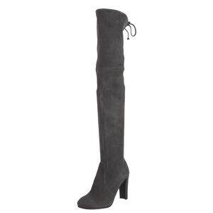 Stuart Weitzman Highland Suede Over-The-Knee Grey Boots